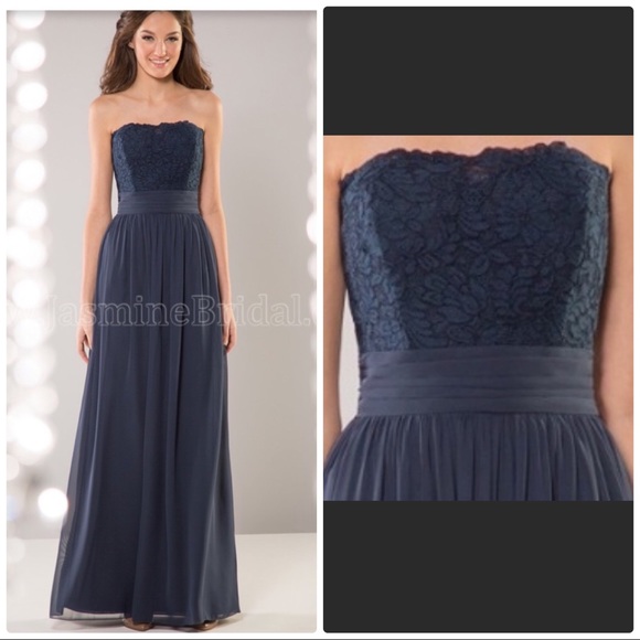 Jasmine B2 Collection Dresses & Skirts - Navy lace and chiffon maxi